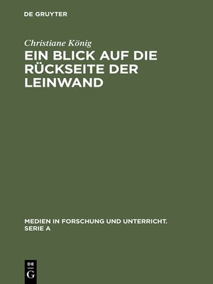 cover image of Ein Blick auf die Rückseite der Leinwand